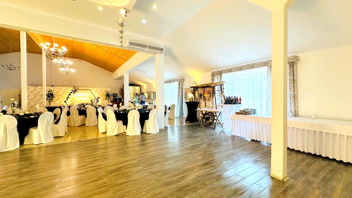 Sala Weselna OPAL Grzybowo, wnętrze sali i parkiet